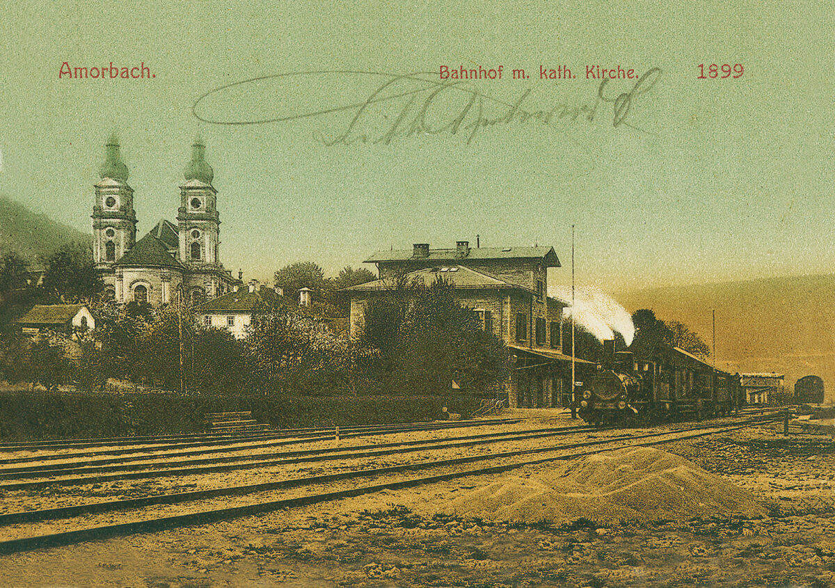 Bahnhof Amorbach um 1900