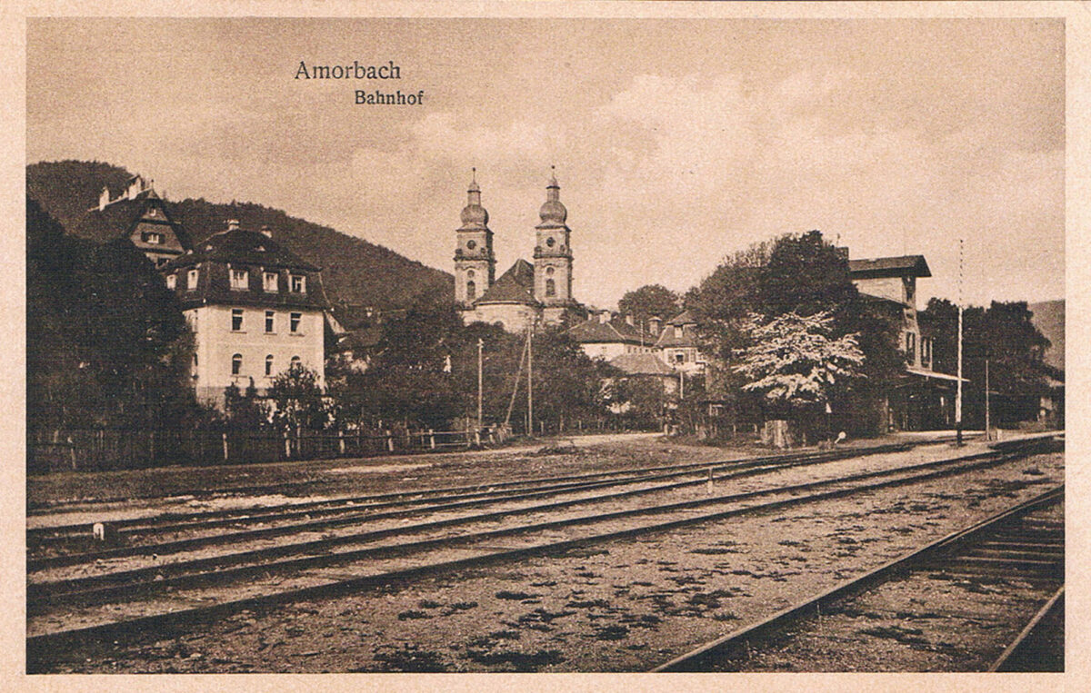 Amorbach Bahnhof Blick zum Gotthard