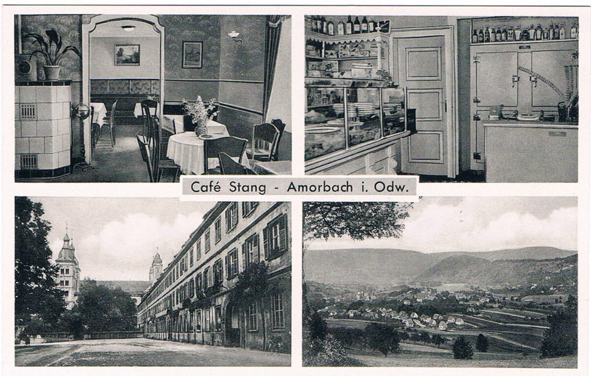 Amorbach Café Stang Postkarte