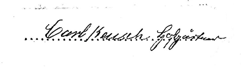Amorbach Signatur Hofgärtner Carl Keusch