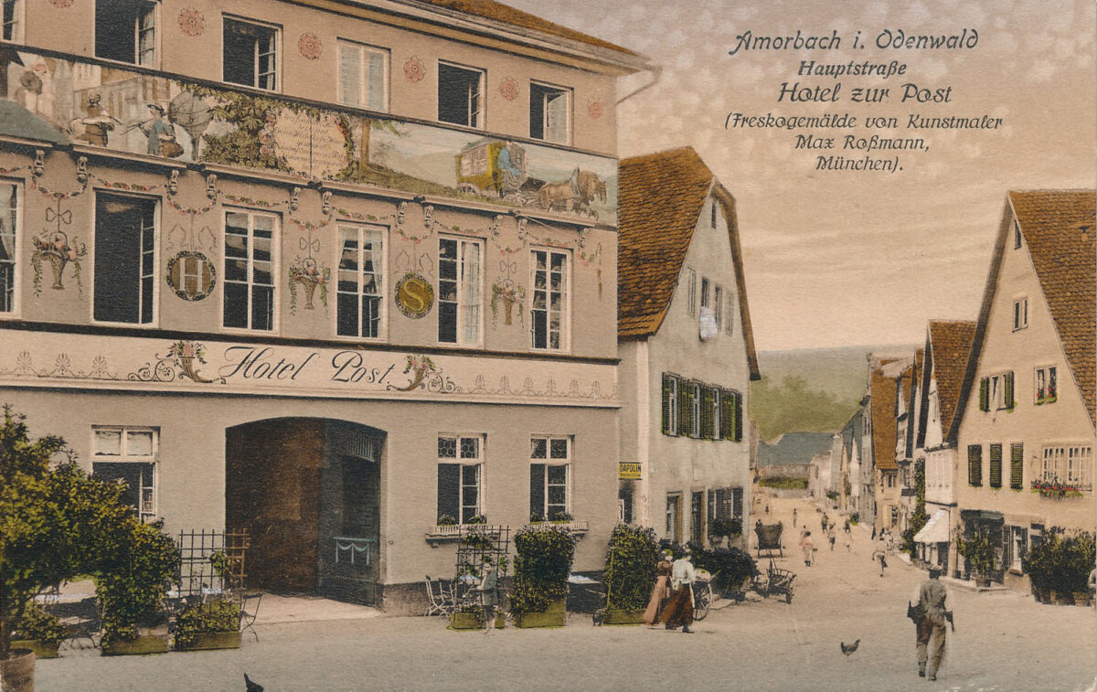 Hotel Post Amorbach 1906 Freskogemälde, Rossmann