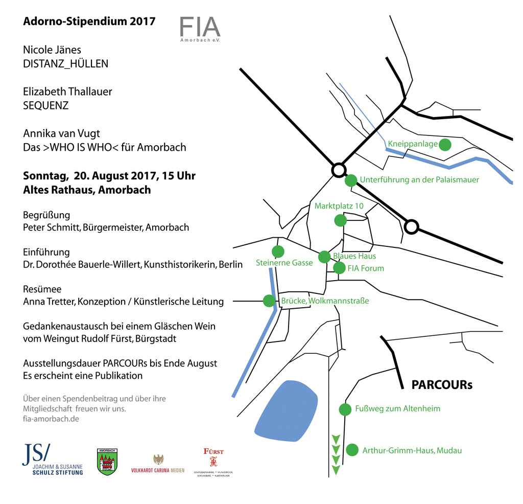 Armorbach, Adorno-Stipendium 2017, Einladung Ausstellung: Parcours